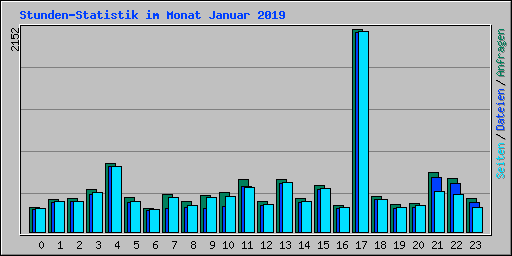 Stunden-Statistik im Monat Januar 2019