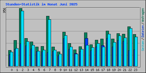 Stunden-Statistik im Monat Juni 2025