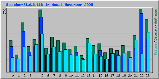 Stunden-Statistik im Monat November 2025